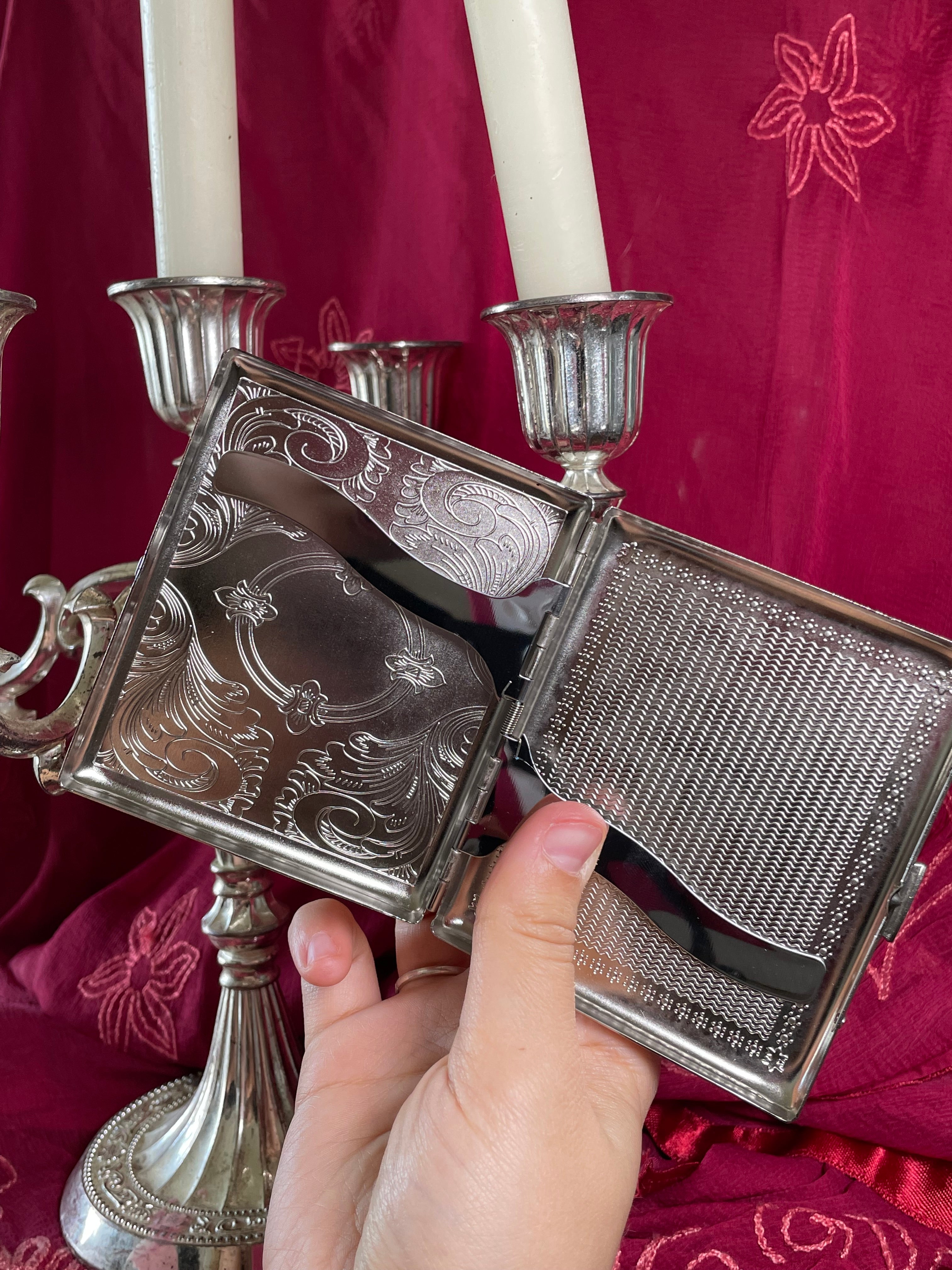 Hare of the Hollow – Engraved Silver Cigarette Case