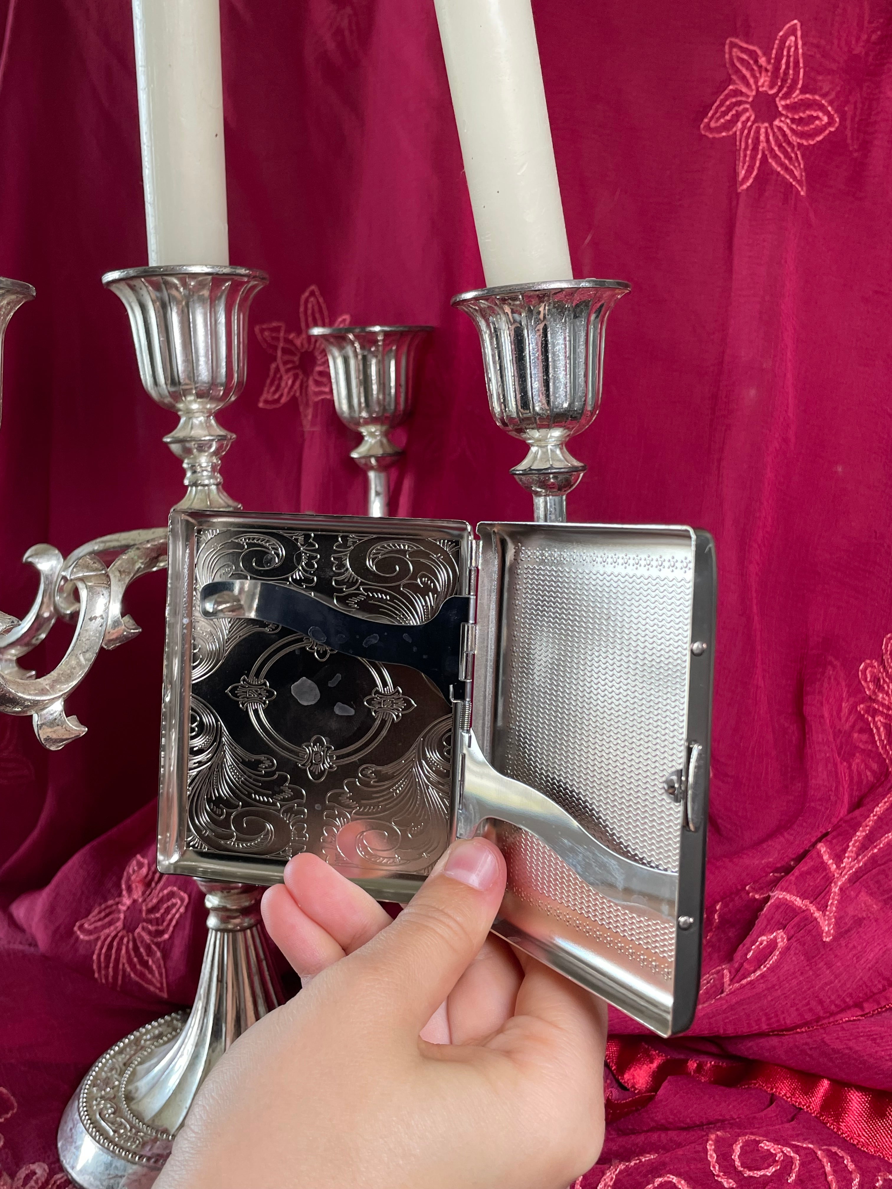 Lamb of the Meadow – Engraved Silver Cigarette Case
